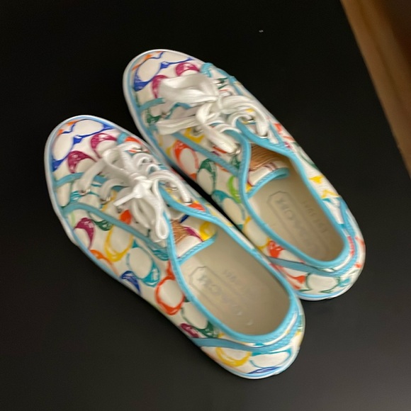 COACH Dawnell 8M Multi-Color Signature Sneaker Tennis Shoes F2460/C05 - Picture 1 of 10